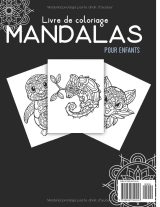 Cahier de coloriage mandala enfant – 50 mandalas d’animaux (lions, chats, chiens, lapins, licornes) | Anti-stress et relaxant | Dès 5 ans