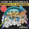 Coloriage Animaux Mandalas – Livre de coloriage adulte anti-stress, 100 illustrations (chiens, chats, lions, hiboux, chevaux, poissons), grand format 21,59 cm