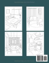 Cahier de coloriage décoration d’intérieur – 35 scènes de maisons (chambres, salons, cuisines) pour détente des ados et adultes
