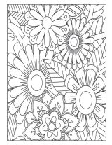 Mandalas – Livre de coloriage pour seniors et adultes | 50 motifs fleurs et variés | Citations motivantes en gros caractères | Anti-stress et détente