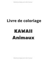 Livre de coloriage Kawaii Animaux – 102 pages, plus de 40 dessins mignons, grand format