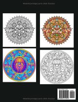 Mandalas à colorier pour adultes avec modèles en couleur – Livre anti-stress A4, 72 pages, motifs variés