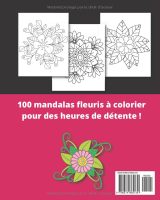 Livre de Coloriage Mandalas Fleurs pour Seniors – 100 Mandalas Floraux Faciles à Colorier