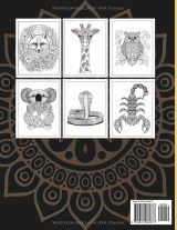 50 Mandalas Animaux Sauvages – Livre de coloriage pour enfants 10 ans et plus, grand format 21,6 x 27,9 cm, 108 pages