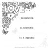 Livre de coloriage Mandala – Thème de l’amour avec 30 mandalas à colorier et 30 pages de notes | Format carré 21,6 cm