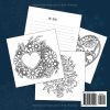 Livre de coloriage Mandala – Thème de l’amour avec 30 mandalas à colorier et 30 pages de notes | Format carré 21,6 cm