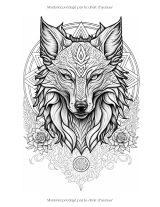 50 Coloriages de Loups Mandala et Tribal – Livre de coloriage adulte antistress et détente créative