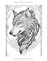 50 Coloriages de Loups Mandala et Tribal – Livre de coloriage adulte antistress et détente créative