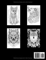 50 Coloriages de Loups Mandala et Tribal – Livre de coloriage adulte antistress et détente créative