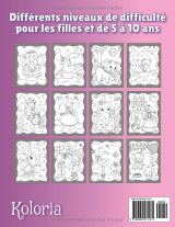 Mon plus joli livre à colorier Koloria pour filles 5–10 ans – Princesses, sirènes, licornes, chats et animaux mignons