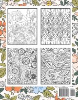 Cahier de coloriages anti-stress pour adultes – 102 pages, grand format 21,6 x 27,9 cm