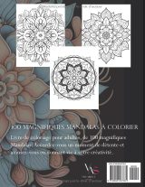 100 Magnifiques Mandalas – Livre de coloriage pour adultes, anti-stress | 200 pages, grand format 21,59 x 27,94 cm