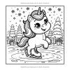 100 coloriages Licorne – Cahier de coloriage pour enfants et adultes, format carré 20,96 cm, 100 pages