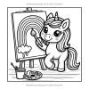 100 coloriages Licorne – Cahier de coloriage pour enfants et adultes, format carré 20,96 cm, 100 pages