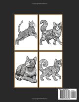 Chats Mandalas – Livre de coloriage pour adultes : 50 chats élégants en style mandala, anti‑stress et relaxants