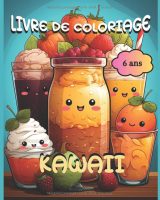 Livre de coloriage Kawaii – Confiseries – 44 dessins dès 6 ans – Grand format 20,32 x 25,4 cm