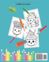 Livre de coloriage Kawaii – Confiseries – 44 dessins dès 6 ans – Grand format 20,32 x 25,4 cm