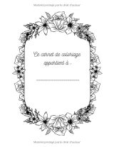 Livre de coloriage adultes : 35 motifs floraux et mandalas – anti-stress, créativité, grand format 21,59 x 27,94 cm