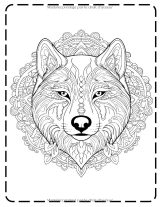 Coloriage de Loup Mandala – 50 motifs tribaux et mandalas pour adultes, détente et créativité