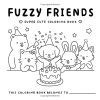 Fuzzy Friends – Livre de coloriage super mignon pour adultes et ados | 40 illustrations d’animaux adorables, pages recto seul