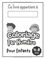 Coloriage par numéro 4-8 ans – 30 dessins variés (animaux, dinosaures, licornes, ferme, espace) – 62 pages, grand format, couverture souple