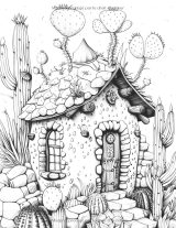 Pays des Fées – Livre de coloriage pour adultes : fées enchantées, châteaux et maisons magiques (50 illustrations, format 21,59 x 27,94 cm)