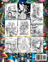 Pays des Fées – Livre de coloriage pour adultes : fées enchantées, châteaux et maisons magiques (50 illustrations, format 21,59 x 27,94 cm)