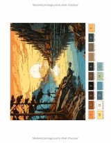 Couleur par numéro – Livre de coloriage pour adultes : paysages relaxants de montagnes, lacs, plages et forêts avec palette de couleurs détaillée