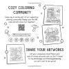 Cozy Friends – Livre de coloriage pour adultes et ados | Animaux trop mignons, dessins simples et relaxants (40 illustrations, format carré)