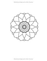 Mandala – Livre de coloriage anti-stress pour adultes, 25 mandalas, 50 pages, imprimé d’un seul côté, format 21,59 x 27,94 cm (8,5 x 11), noir et blanc