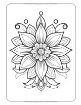 Relaxant – Coloriage Mandalas Faciles : 101 mandalas floraux simples et élégants à colorier – Grand format pour adultes, ados et enfants