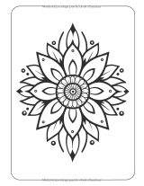 Relaxant – Coloriage Mandalas Faciles : 101 mandalas floraux simples et élégants à colorier – Grand format pour adultes, ados et enfants