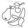 Livre de coloriage alimentaire pour tout-petits – 50 dessins épais et faciles à colorier dès 1 an, grands motifs de fruits, légumes et snacks