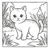 Chats – Livre de coloriage pour seniors et débutants : 40 grands dessins simples, détente et anti-stress, grand format carré 21,5 cm