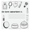Livre de coloriage cosmétiques – 50 dessins faciles d’outils de maquillage et soins de la peau, relaxant pour filles et femmes