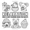 Livre de coloriage pour adultes – Relaxation : motifs grands et faciles à colorier, lignes épaisses