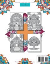 Maisons de Mandala – Livre de coloriage anti-stress pour enfants et adultes, 50 modèles, grand format