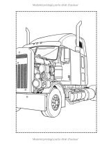 Livre de coloriage camions pour adultes – Poids lourds et remorques, impression 300 dpi, papier 90 g/m²