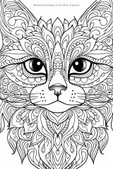 Livre de coloriage Mandalas Chats – anti-stress, motifs félins variés pour adultes et ados