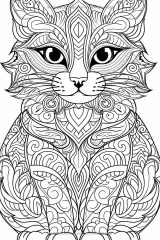 Livre de coloriage Mandalas Chats – anti-stress, motifs félins variés pour adultes et ados