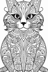 Livre de coloriage Mandalas Chats – anti-stress, motifs félins variés pour adultes et ados