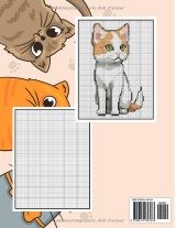 Coloriage Pixel Art – Chats : 16 portraits à reproduire | Cahier grand format 21,59 x 27,94 cm – 38 pages
