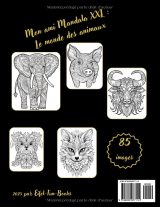 Mon ami Mandala XXL – Le monde des animaux : livre de coloriage mandala (85 motifs), grand format 22 x 28 cm, détente et anti-stress, en français, dès 8 ans