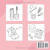 Clean Girl Vibes – Cahier de coloriage, 40 illustrations minimalistes