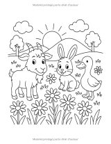 Cahier de coloriage Les Animaux de la ferme – 50 illustrations mignonnes à colorier dès 3 ans (grand format)