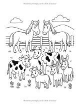 Cahier de coloriage Les Animaux de la ferme – 50 illustrations mignonnes à colorier dès 3 ans (grand format)