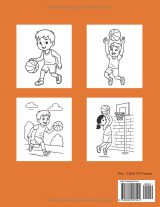Cahier de coloriage basket dès 6 ans – 40 illustrations faciles, scènes de basketball pour enfants