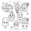 Coloriage Kawaii Enfants 4-12 ans – 40 Dessins Mignons: Animaux, Nourriture, Fêtes et Saisons | Livre d’activités créatif et apaisant