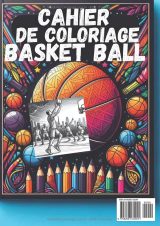 Livre de coloriage Basket-Ball A4 (21 x 29,7 cm) – 50 dessins originaux pour tous âges