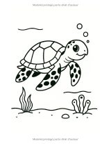 Les Animaux de la Mer – Cahier de coloriage éducatif pour enfants 4-10 ans, 50 illustrations originales, grand format 21,59 x 27,94 cm